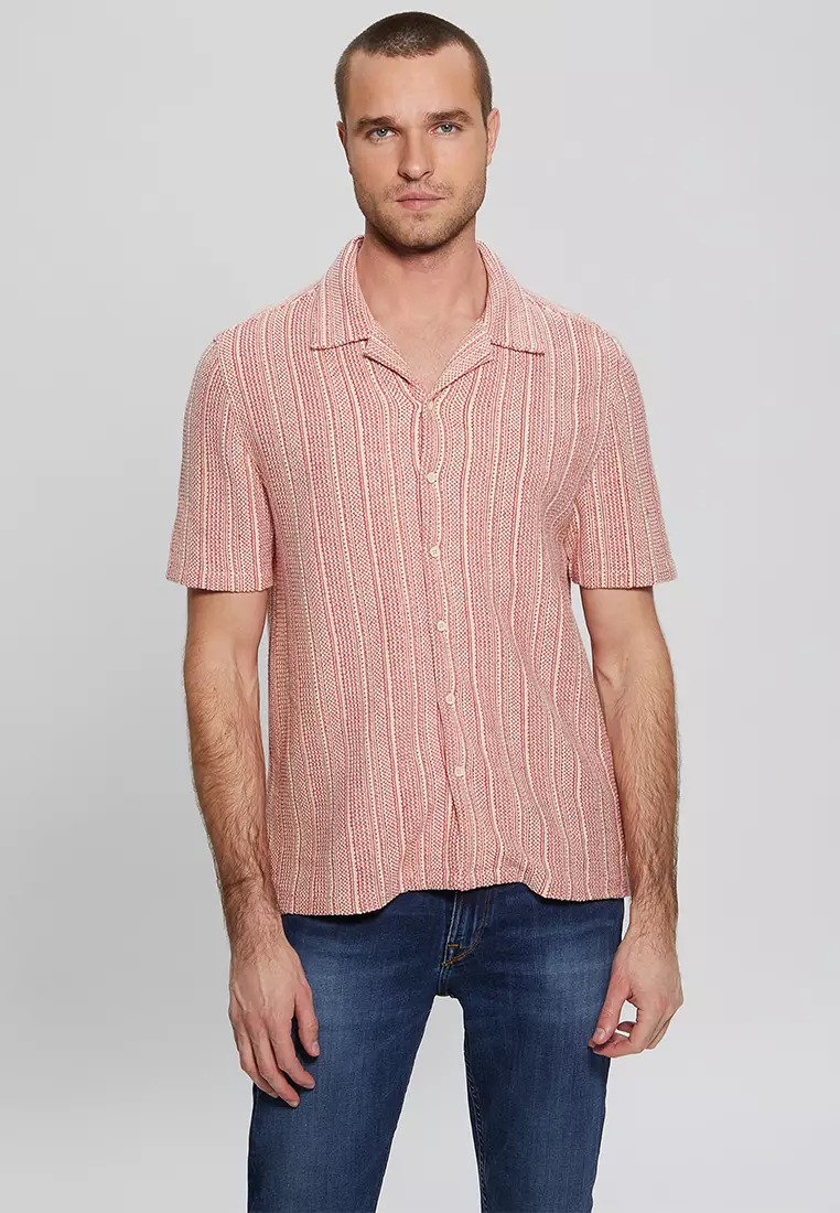 Buy Guess Short Sleeves Mojave Knit Jacquard Shirt 2023 Online