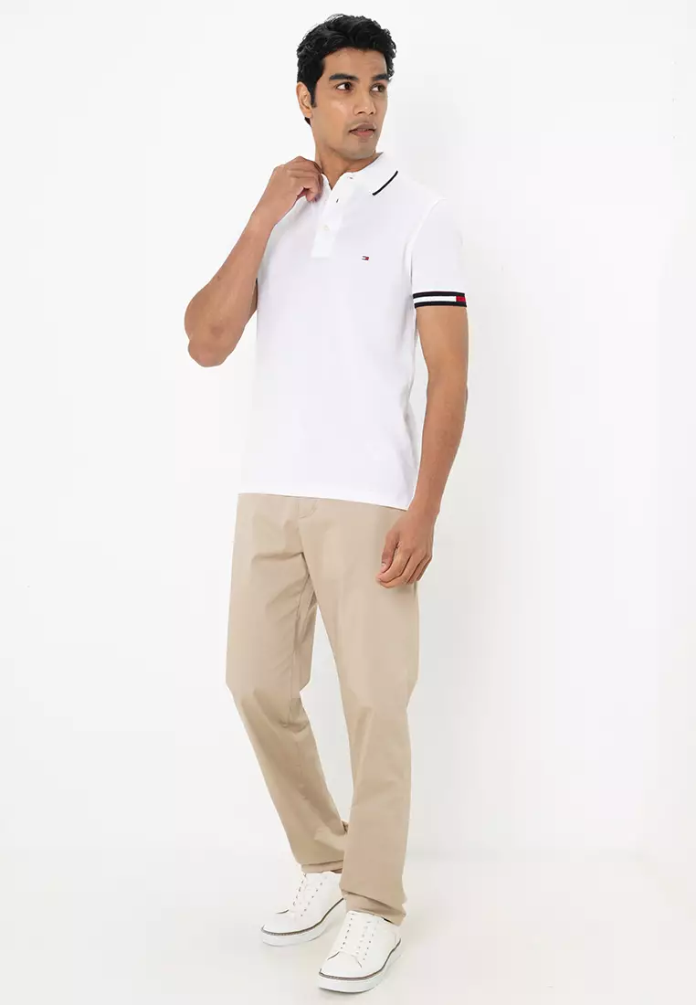Flag Cuff Slim Fit Polo Shirt - Tommy Mainline