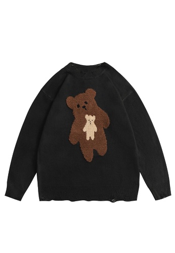 Twenty Eight Shoes black Cartoon Bear Knit Sweater HH2863 ED7B0AA94A2BC0GS_1