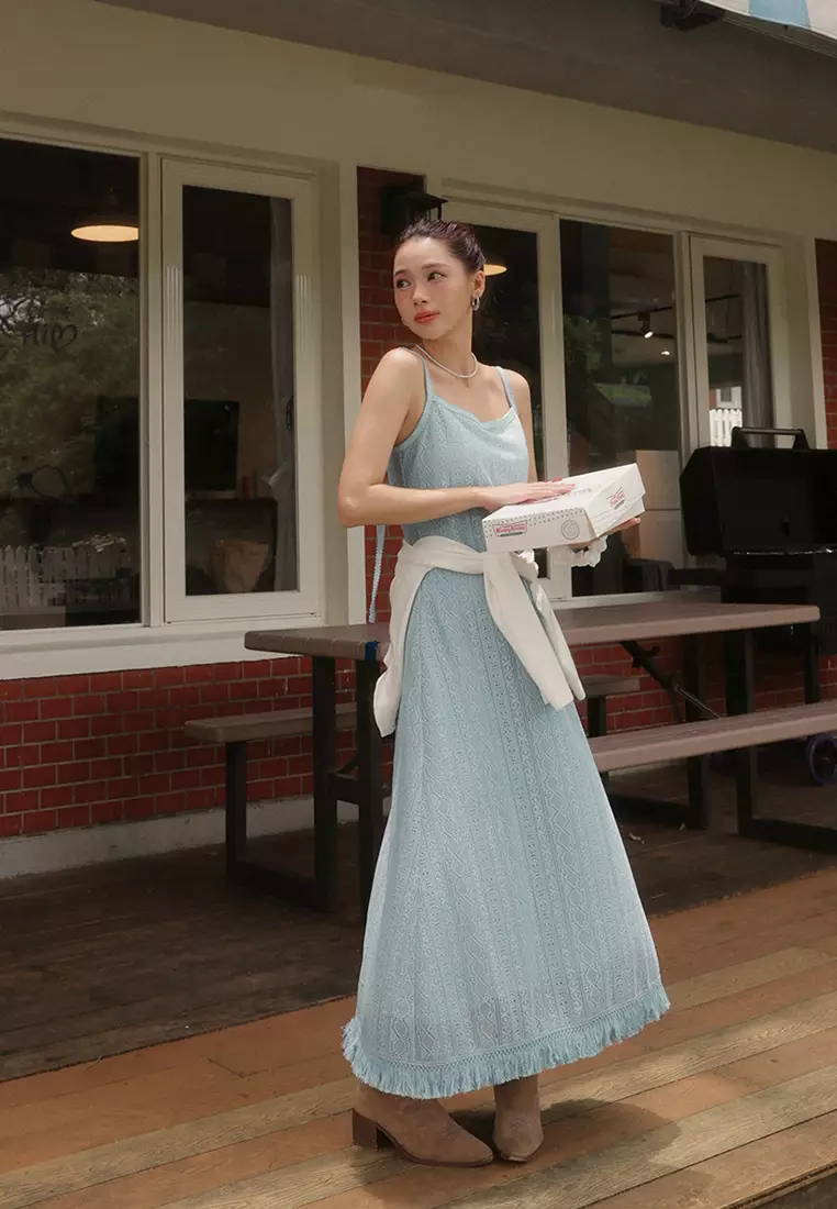 Zalora Lace Dresses Online AIR SPACE Maxi Lace Dress 2025 Buy AIR