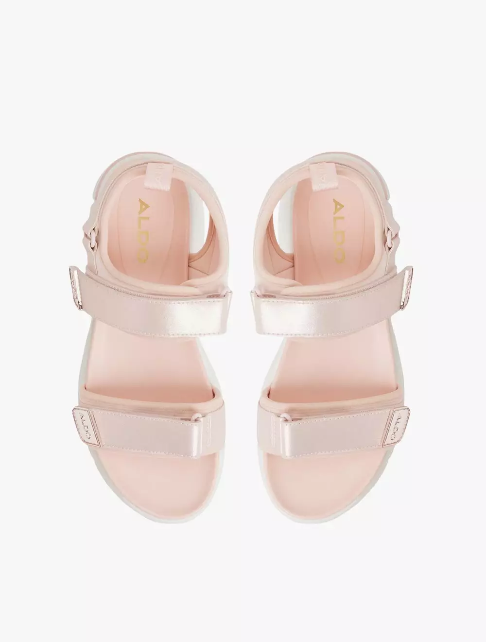 Aldo Sportysndl Wedge Sandals - Rose Gold