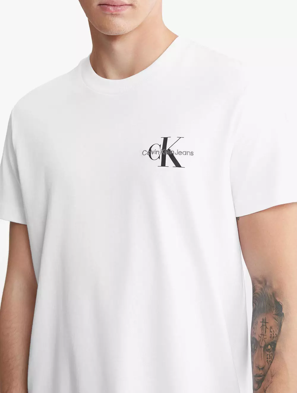 CALVIN KLEIN JEANS - MONOLOGO ORGANIC COTTON TEE - White - white
