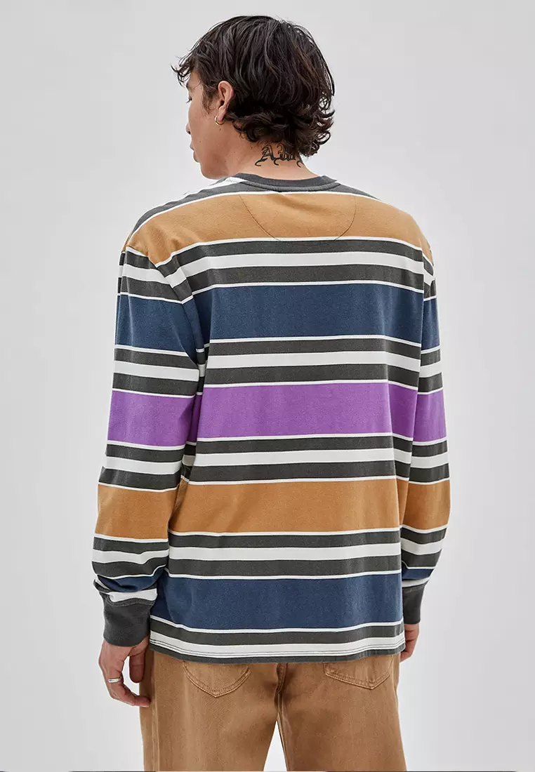 Long sleeve 2025 striped guess shirt