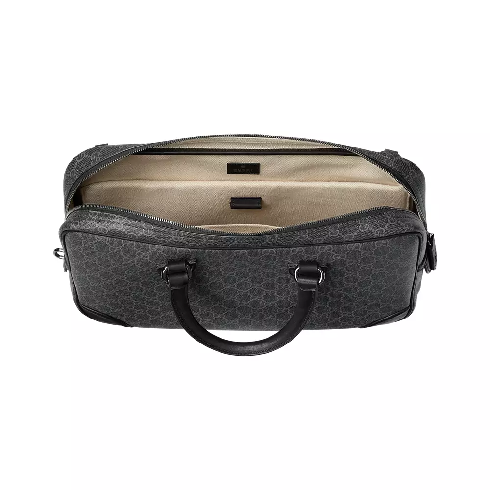 GG Emblem Medium Briefcases Black