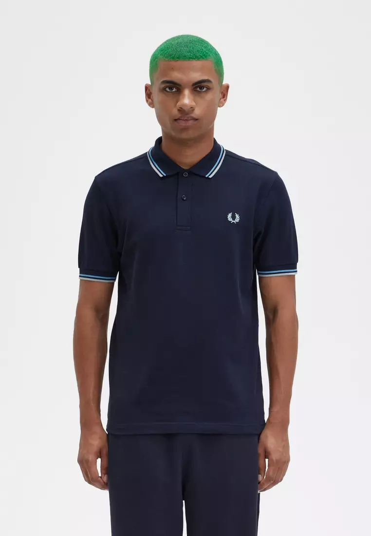 Buy Fred Perry Fred Perry M3600 Twin Tipped Fred Perry Shirt (Navy