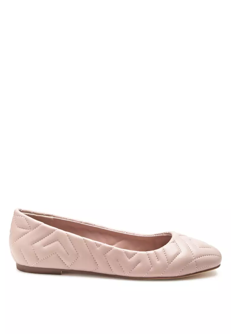 Discount on London Rag  shoes - SKU: Nude Quilted Ballerina Flats
