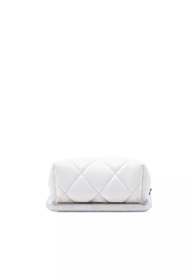 Pre-Loved Chanel Cc Quilted Acrylic And Lambskin Evening Clutch With Chain