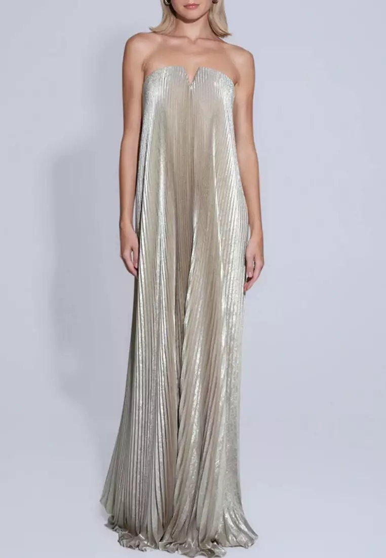 Sexy pleated strapless dress CA251103D01GD