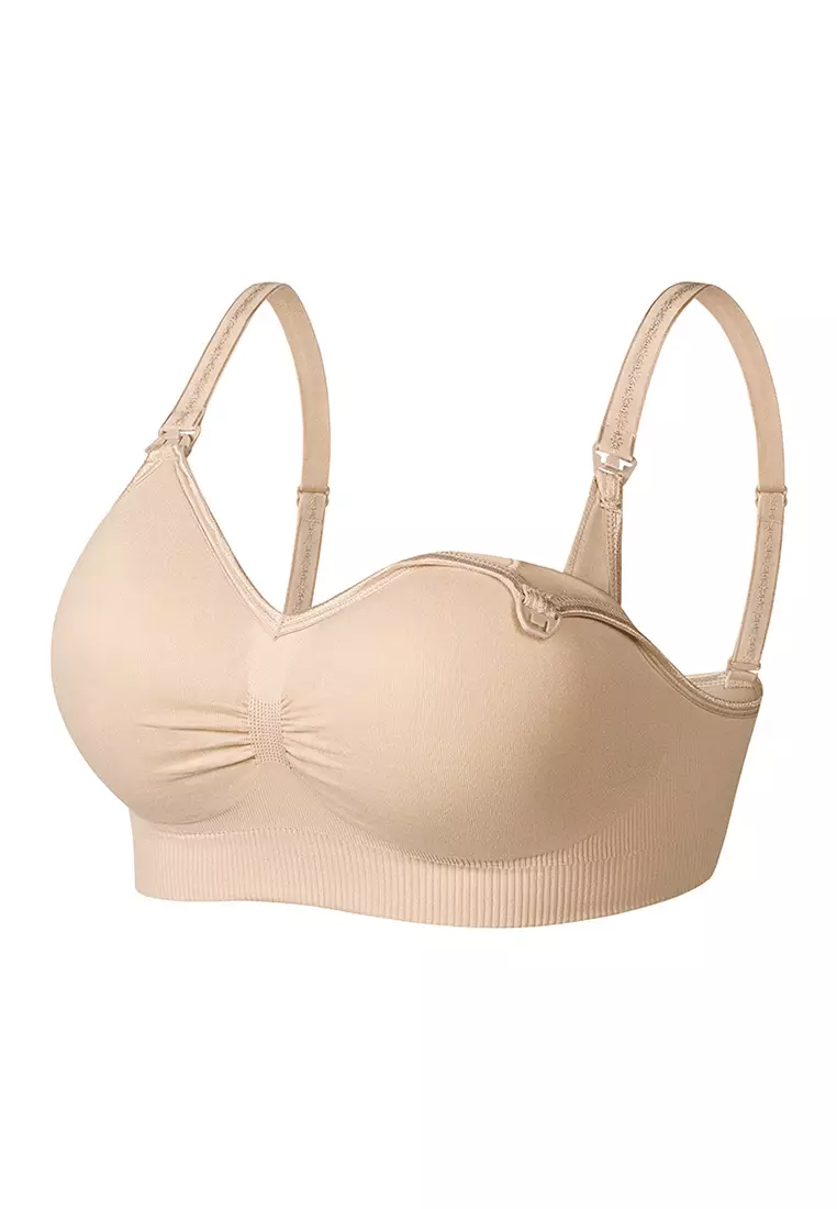 Buy B-CODE ZBC1029 European Non Wired Maternity Nursing Bra Beige