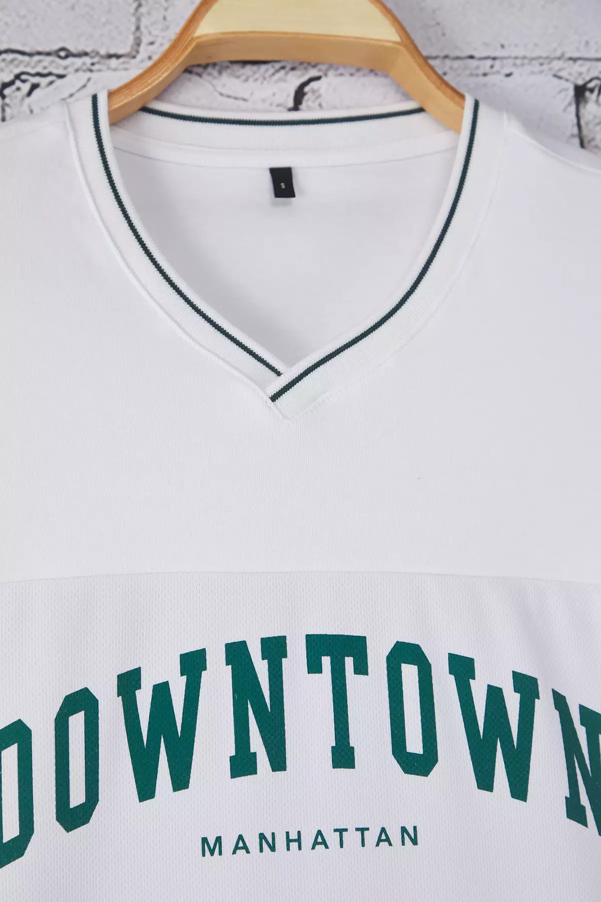 Cotton V-Neck Jersey Top
