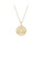 Glamorousky white 925 Sterling Silver Plated Gold Fashion Simple Twelve Constellation Libra Geometric Round Pendant with Cubic Zirconia and Necklace CEE3CAC41D78F0GS_1