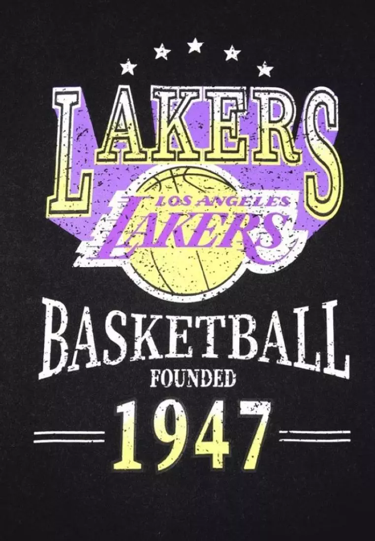 Vintage Graphics Collection Los Angeles Lakers Women Crew Neck T-Shirt  [C]