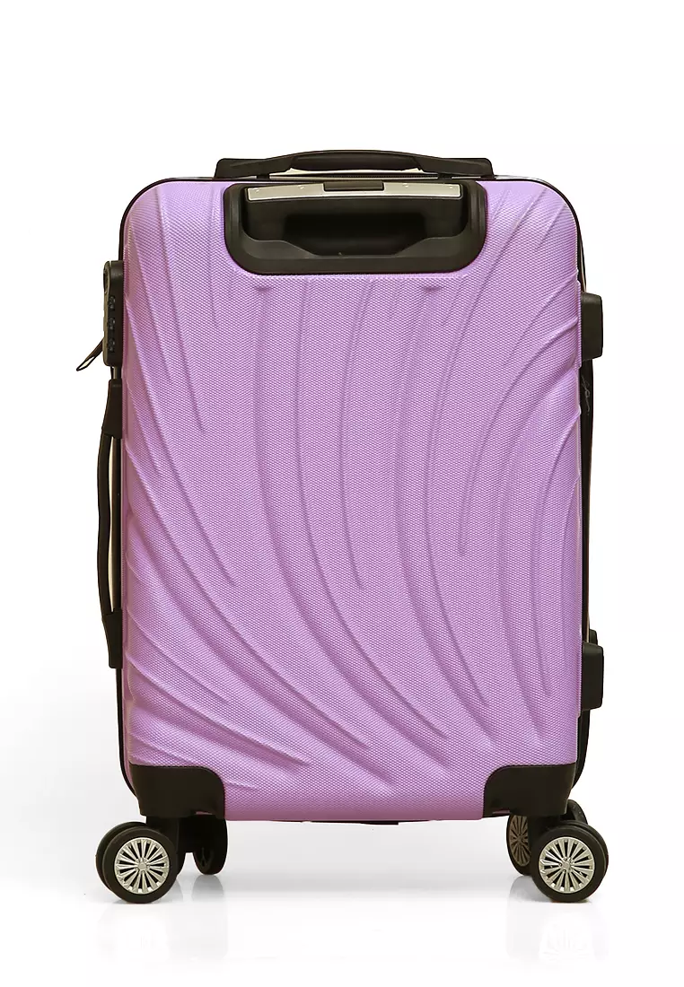 Carlton Tas Koper Unisex Size 20 Inch Travel Luggage Large Compartment Material Fiber ABS ORIGINAL - Purple