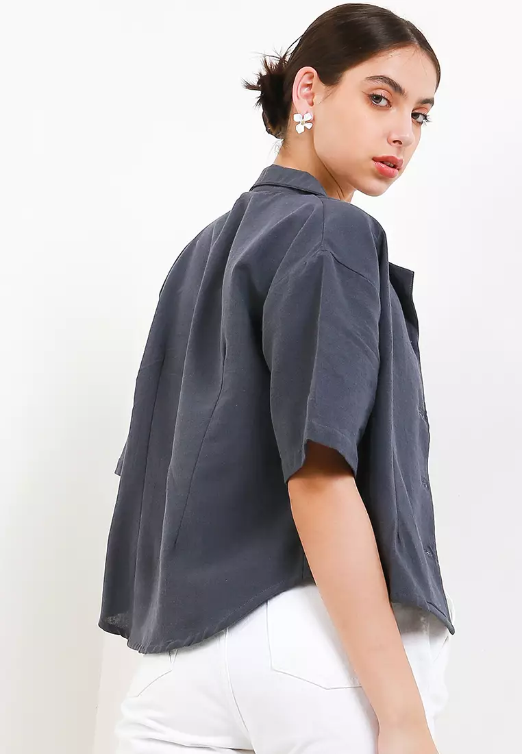 Crop Linen Shirt