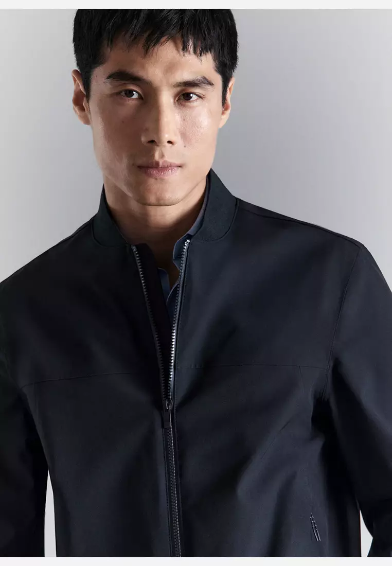 Water-Repellent Bomber Jacket
