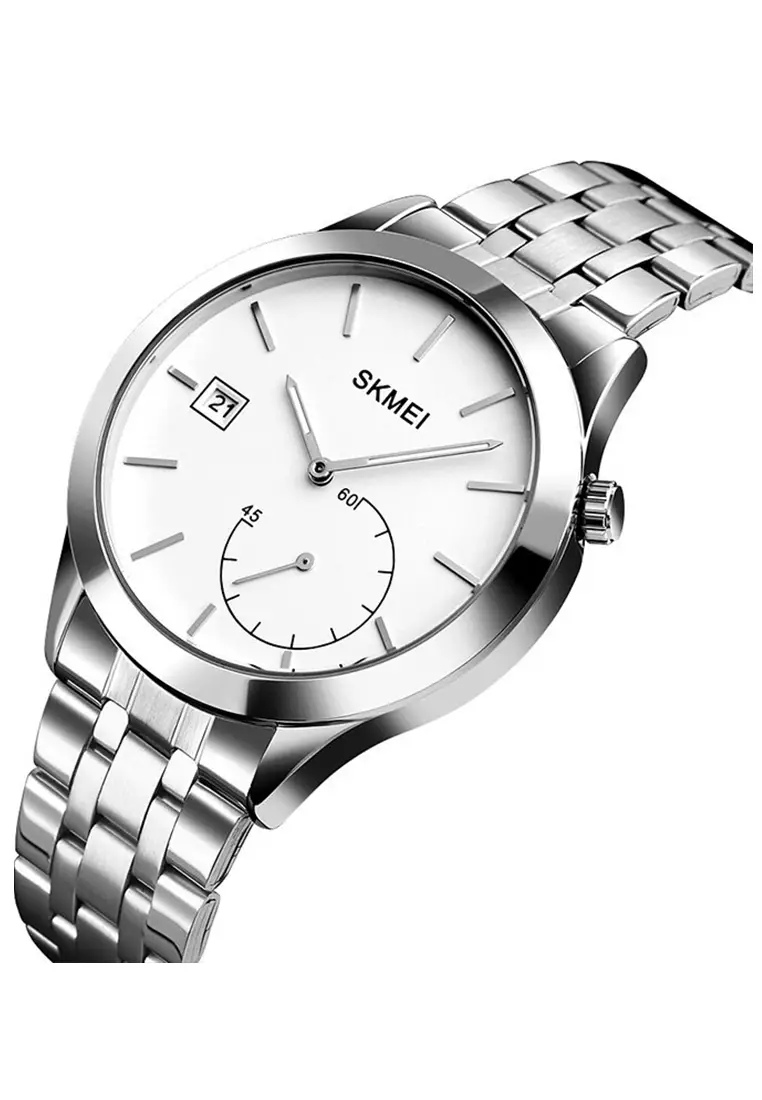 Jam Tangan Analog Pria Strap Tali Material Stainless Steel SF54 ORIGINAL