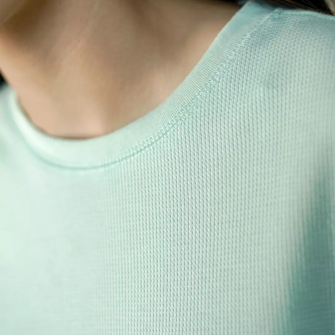 MATSUDA Kaos Polos Wanita Waffle Lengan Panjang Cotton Liv