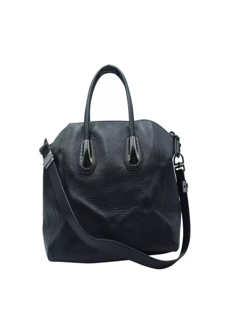 Buy GIVENCHY Pre Loved GIVENCHY Black Grained Leather Antigona