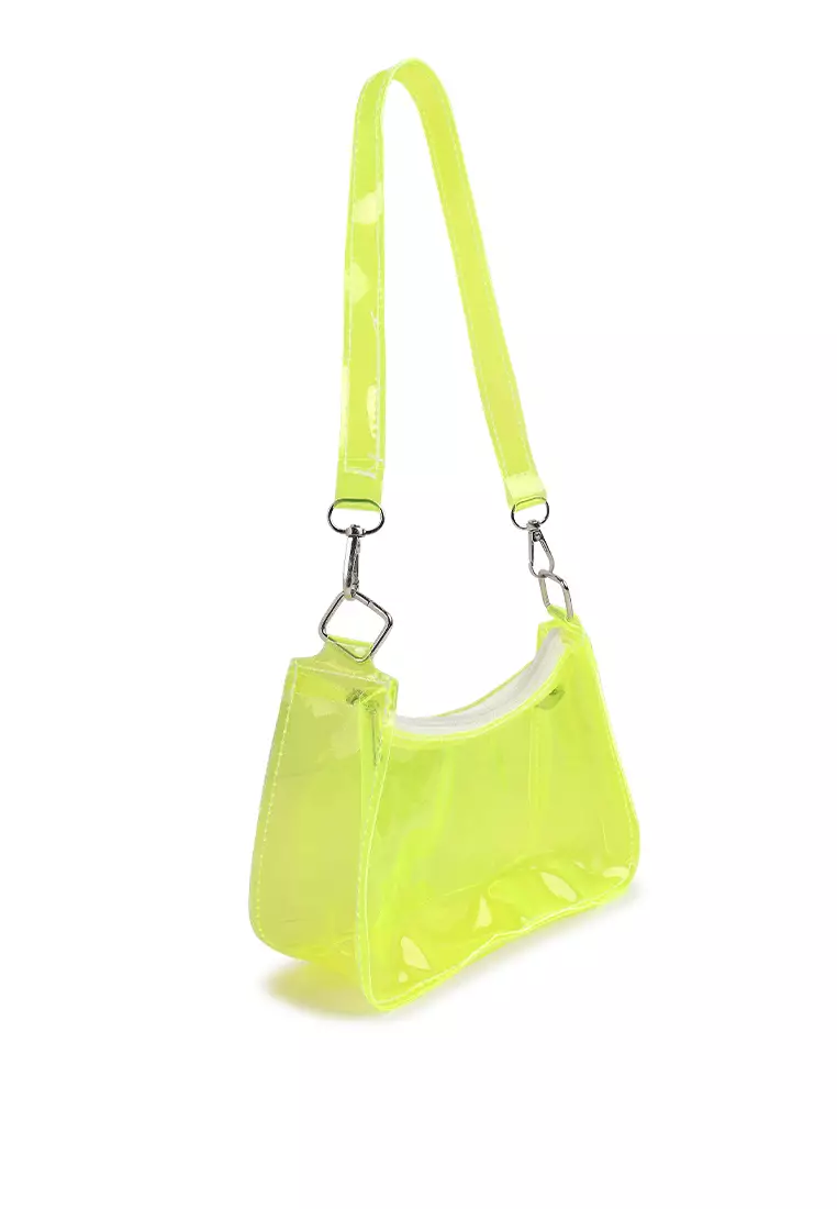 Tas Baguette Jelly Hijau Terang