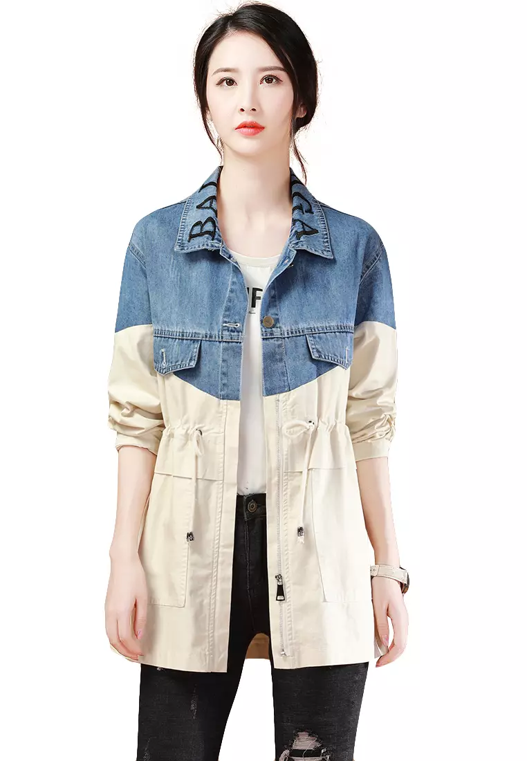 Girls oversized denim discount jacket