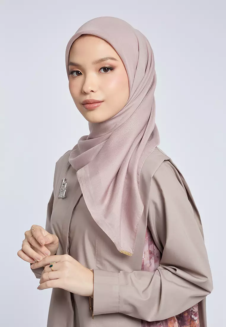 Kami Light Voile Scarf Plain Warm Taupe