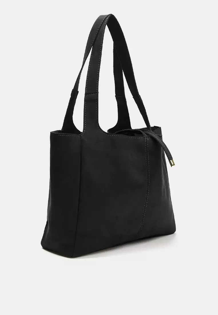 Faux Suede Shoulder Bag