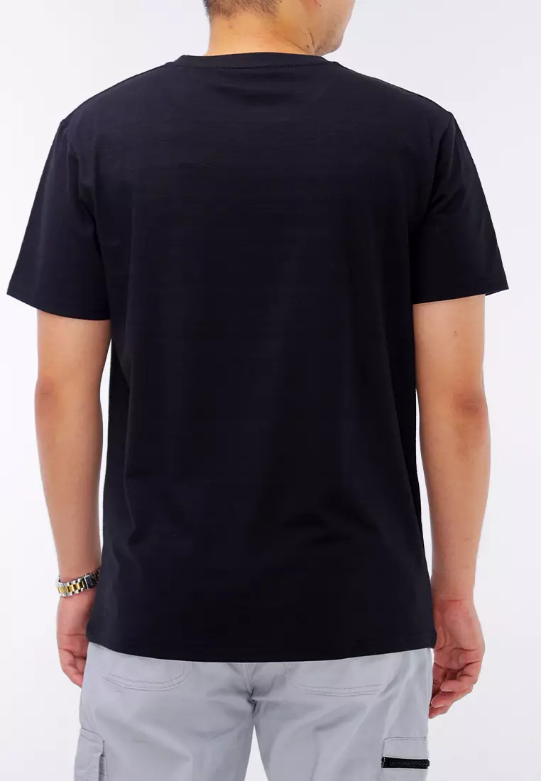 Round Neck Streaky Short Sleeve