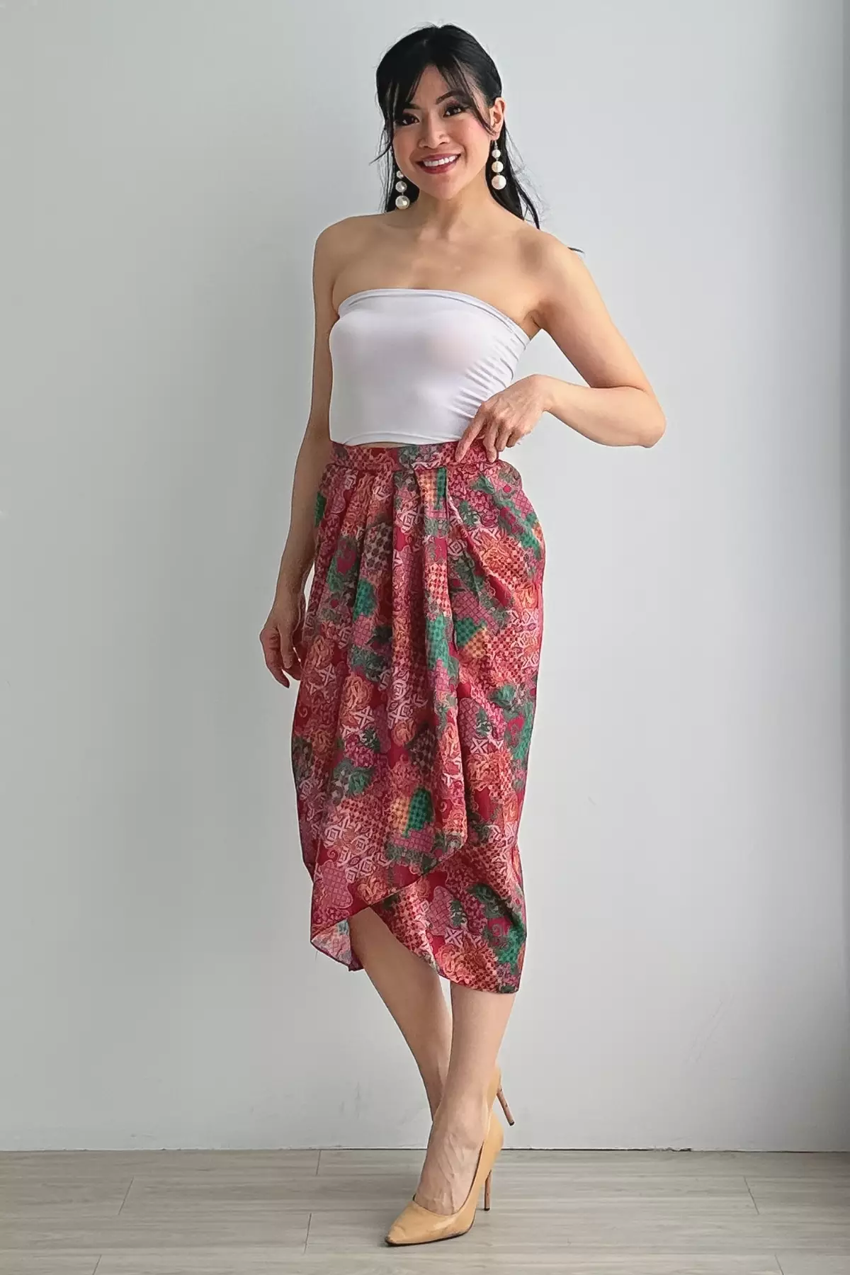 Hiranya Jarik Merah Batik Skirt
