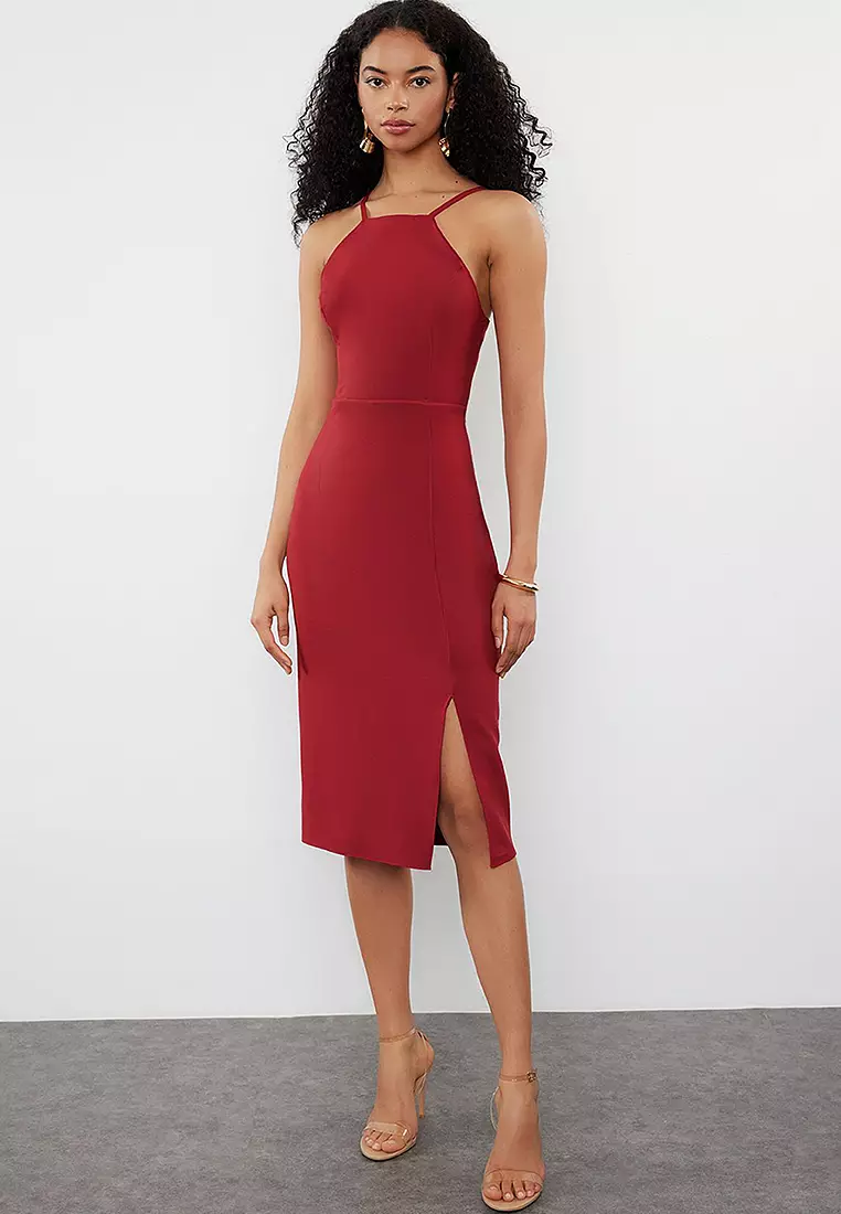 Buy Trendyol Knee Length Strap Dress Online ZALORA Malaysia