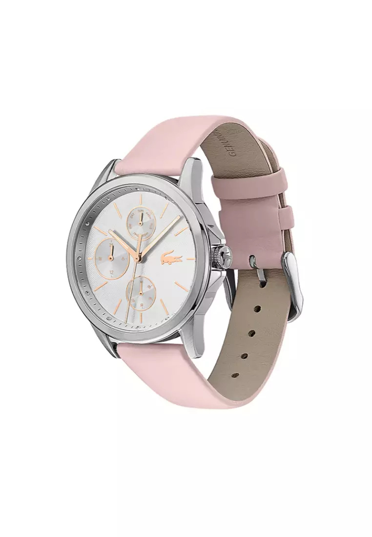 Lacoste Florence Womens Silver White Dial Qtz Multifunction Movement Watch 2001108