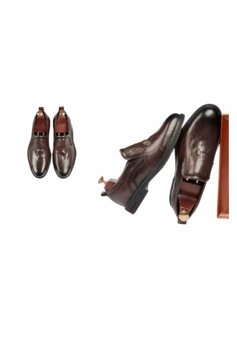 Soft-Soled Non-slip British Retro Business Formal Leather Shoes