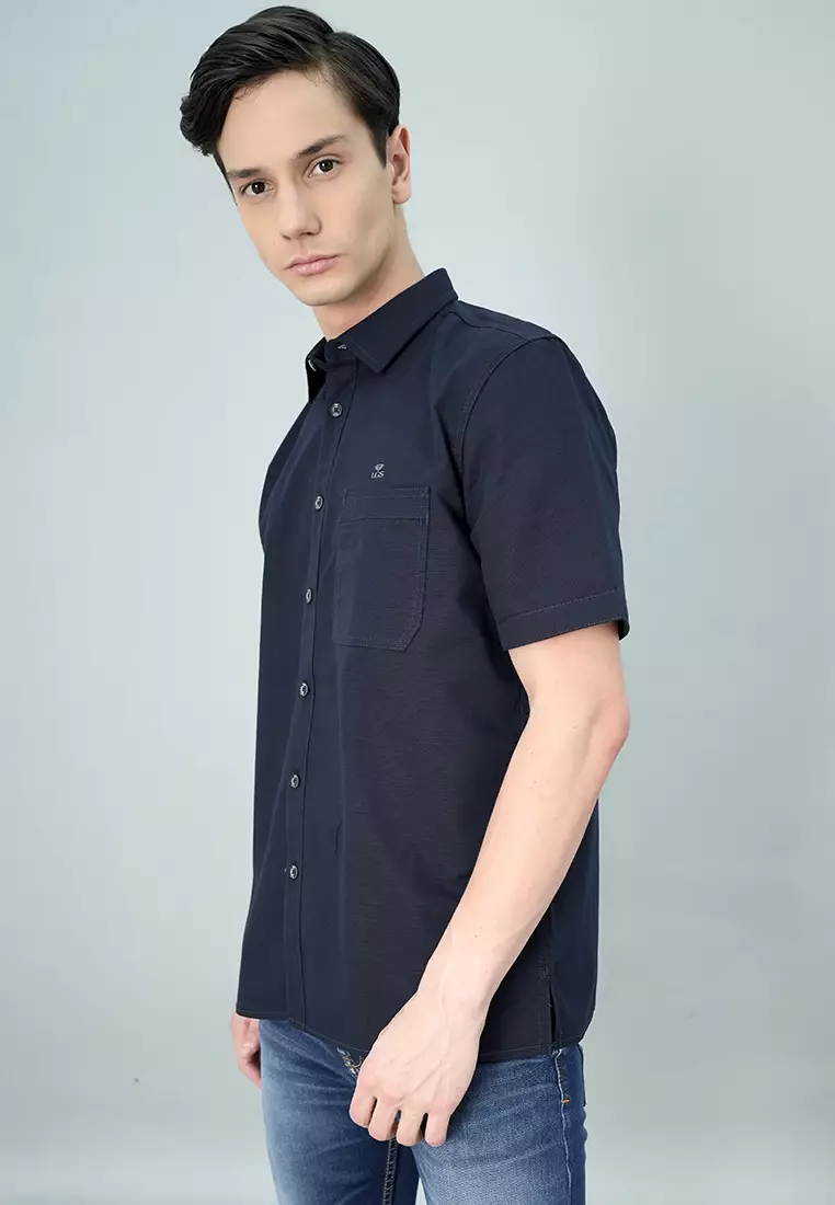 LGS - Lucas Collection - Kemeja Casual Pria Regular Fit - Katun - Lengan Pendek - CSH.271.S1097