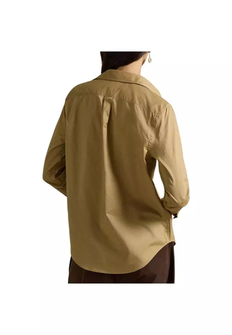 Classic Fit Cotton Twill Shirt Refined Cafe Tan