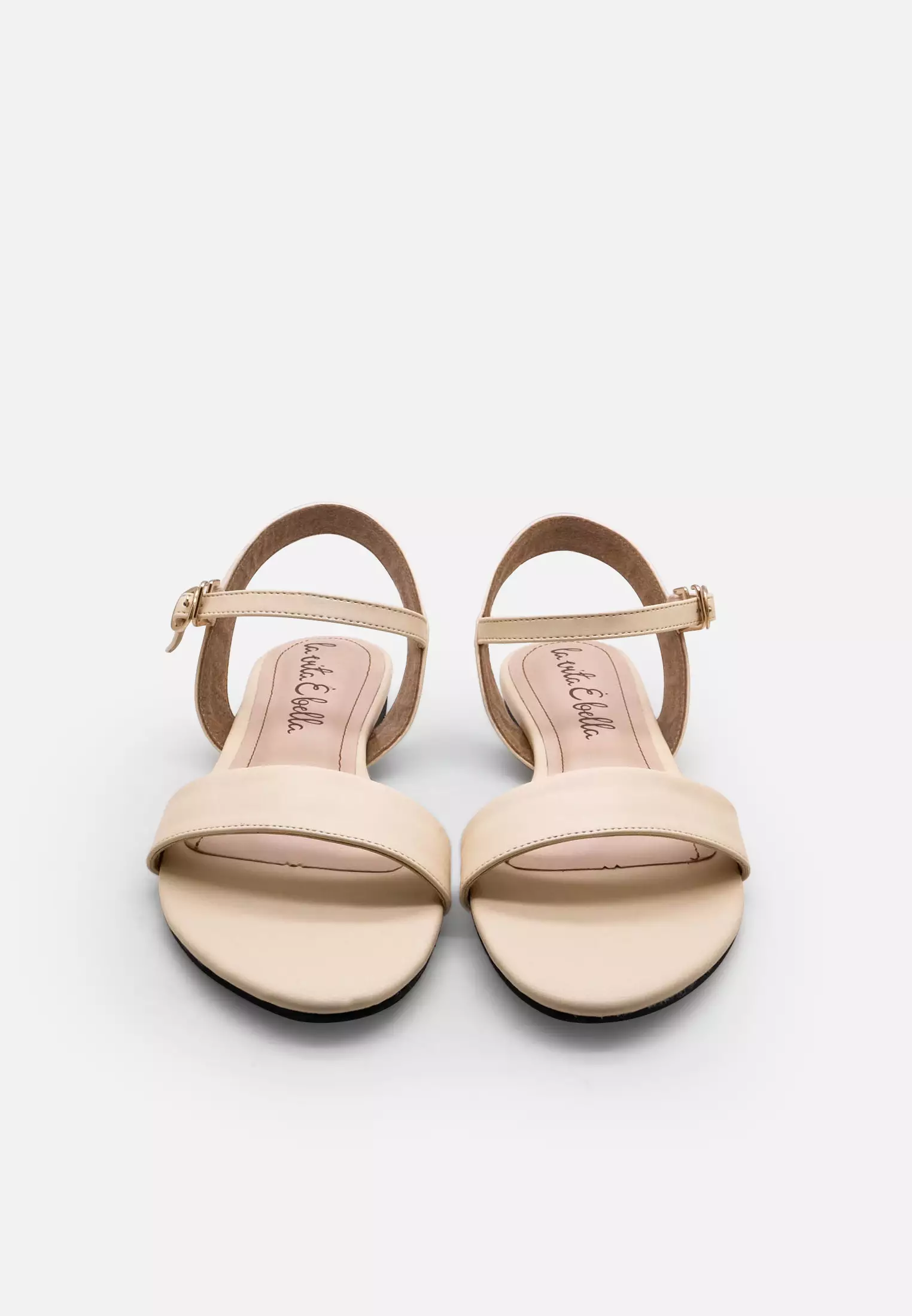 Lucy Ankle Strap Sandal Flat Wanita Vegan Leather