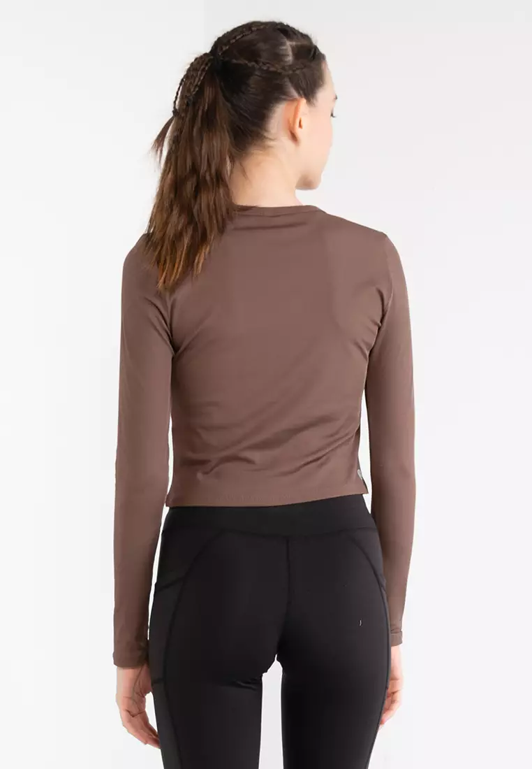Buy Cotton On Body Active Rib Fitted Long Sleeves Top in Deep