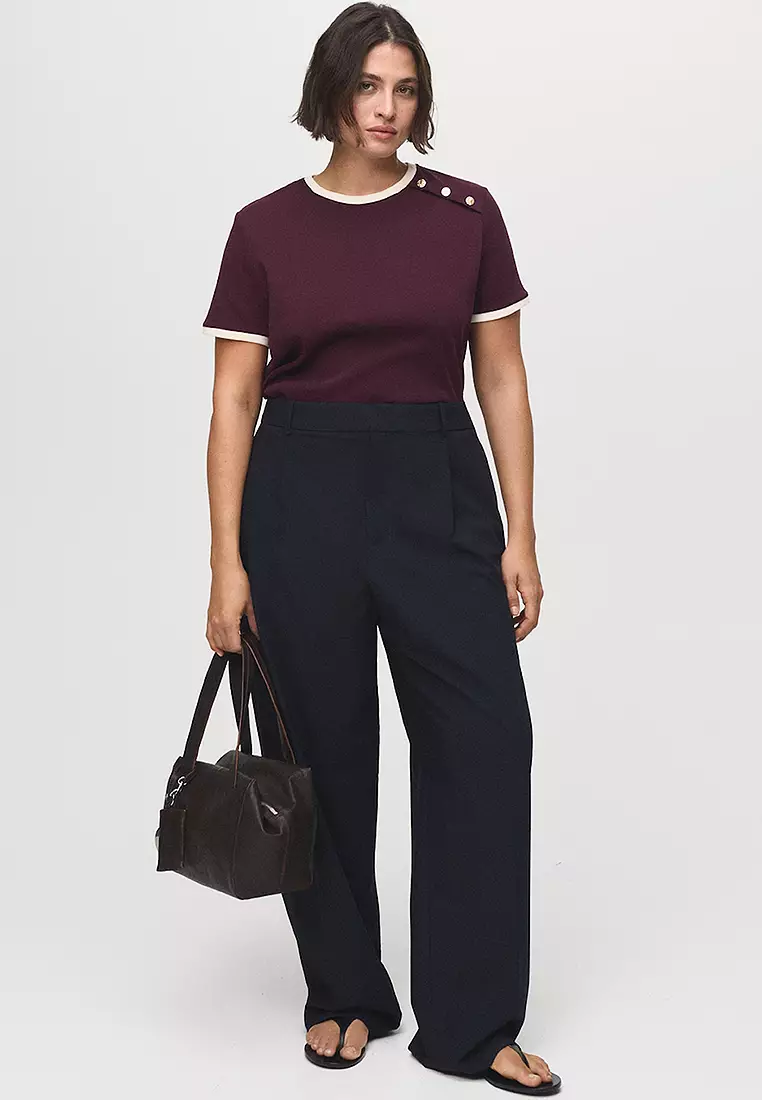 Low-Rise Wide-Leg Trousers