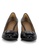 SALVATORE FERRAGAMO 灰色 Pre-Loved Grey patent leather wedge heel pump with grey metal rectangular embellishment on toe. 406D1SH5F4D349GS_2