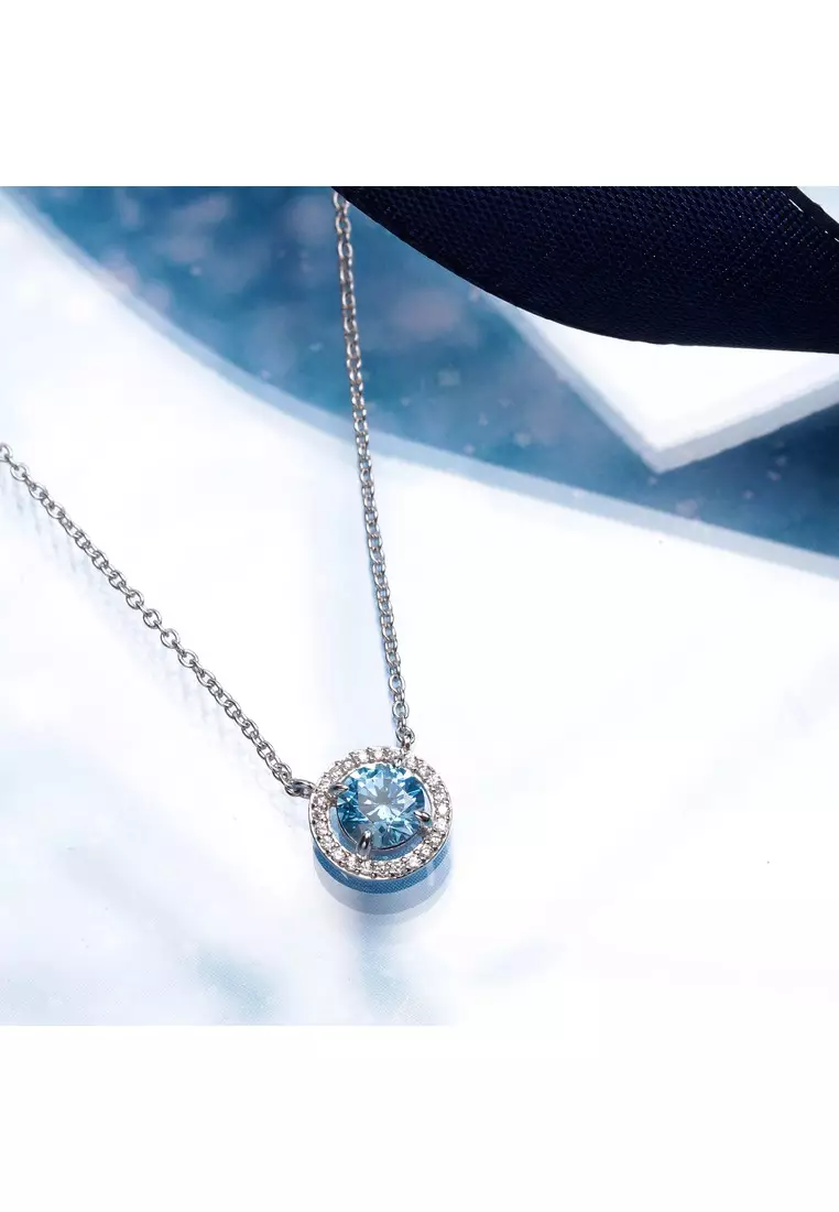 Morellato Tesori Magic of Ocean Aquamarine 40 + 5 cm Ladies Necklace SAIW94