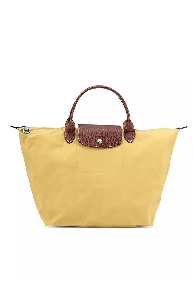  Longchamp 'Medium Cuir Leather Top Handle Tote Shoulder Bag,  Navy : Clothing, Shoes & Jewelry