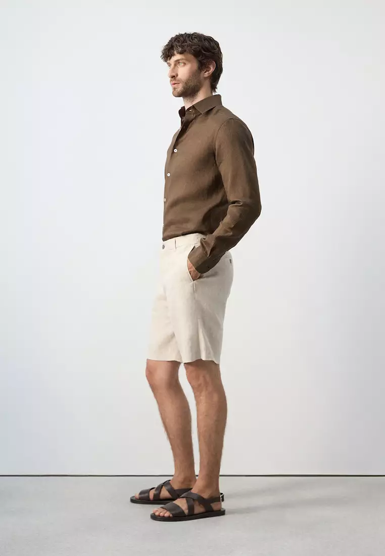 100% Linen Slim-Fit Shirt