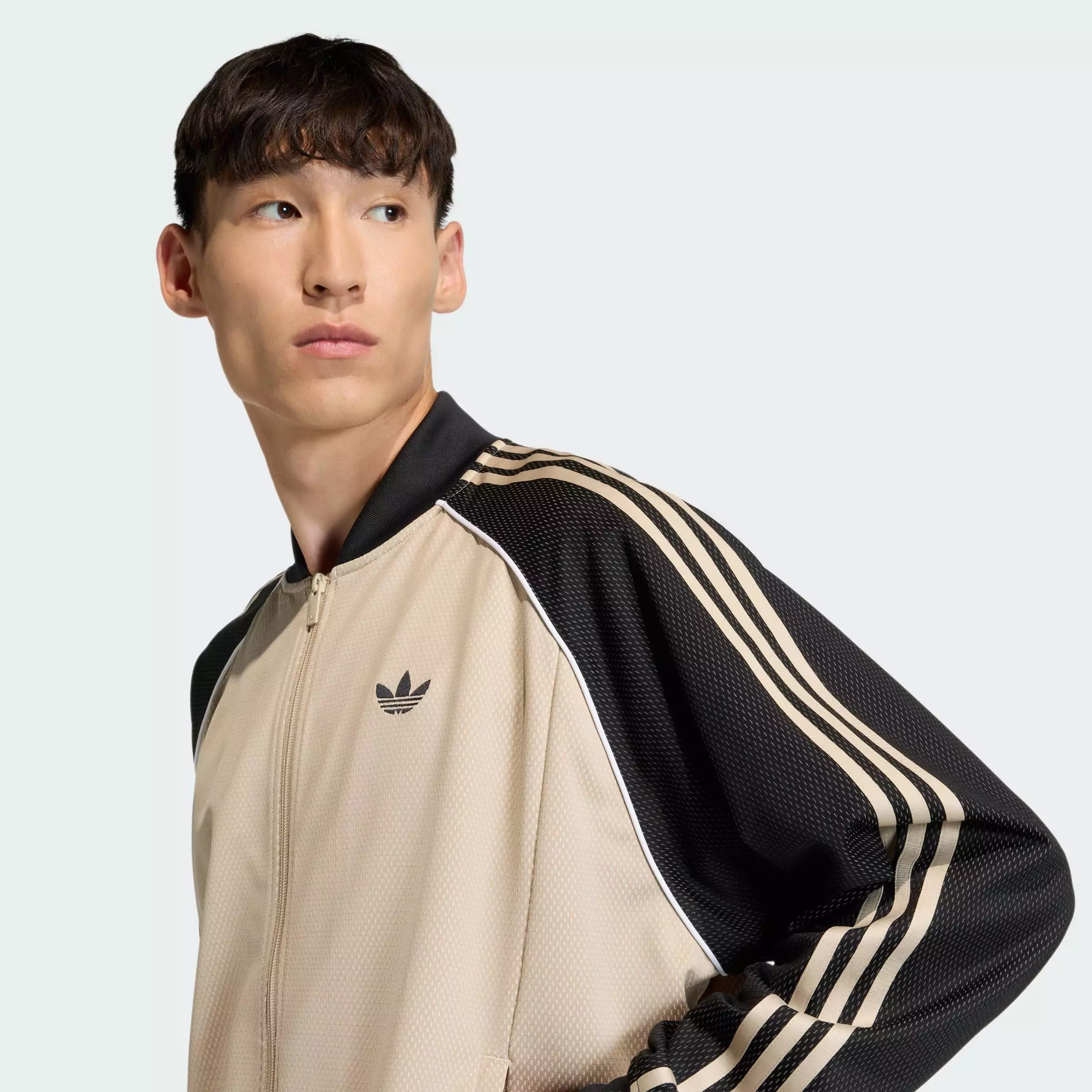 Lifestyle LOOSE MESH TRACK TOP Men Beige KE0114