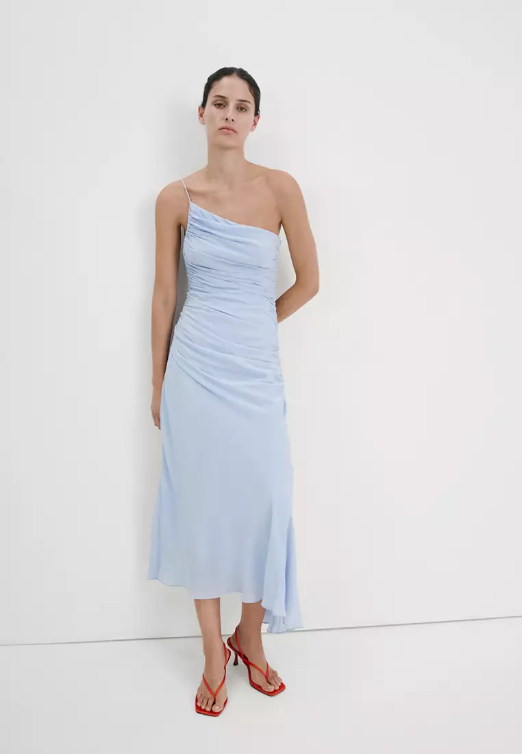 blue dress mango MANGO ORO-A 27005822-95 MANGO WOMEN DRESS FULL LENGTH main image 0