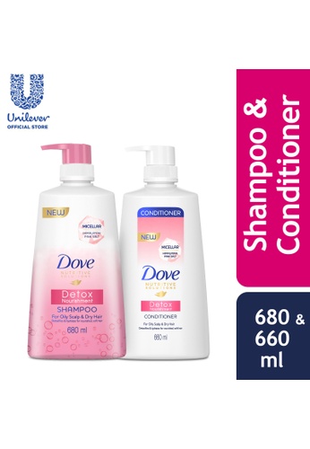 Buy Dove Dove Detox Shampoo 680ml Detox Conditioner 660ml 2020 Online Zalora Singapore