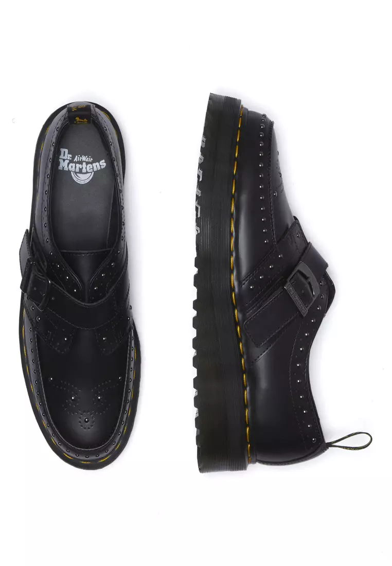 Buy Dr. Martens Ramsey Monk Strap Leather Platform Black Creepers