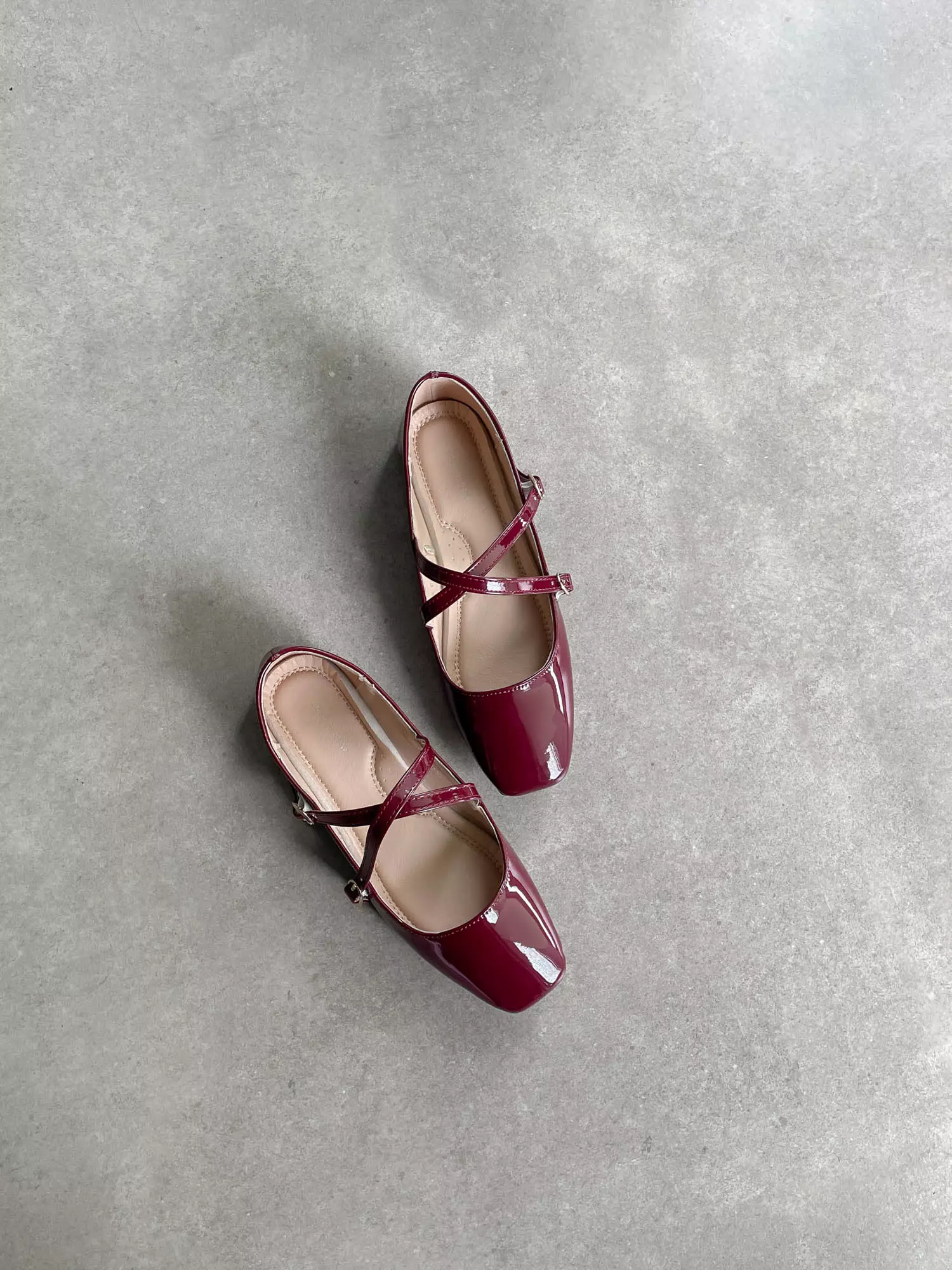 Blow Lara Crossover Mary Jane Flats Shoes MINNIK 0002