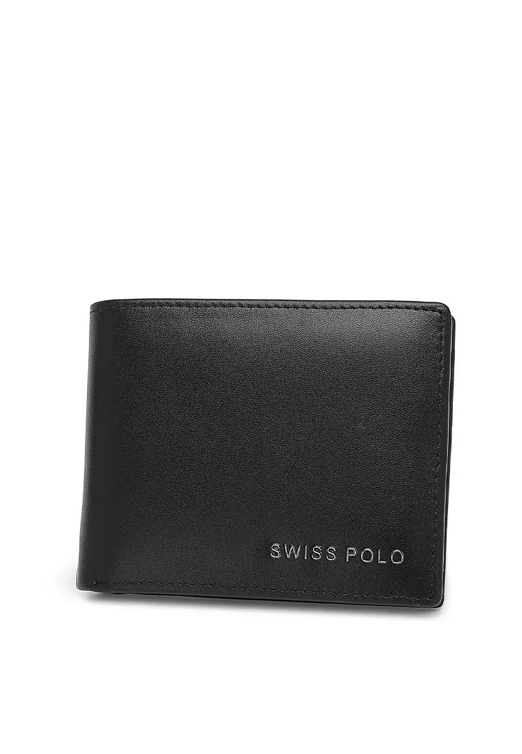 Men's Genuine Leather RFID Blocking Fortune Wallet - Black