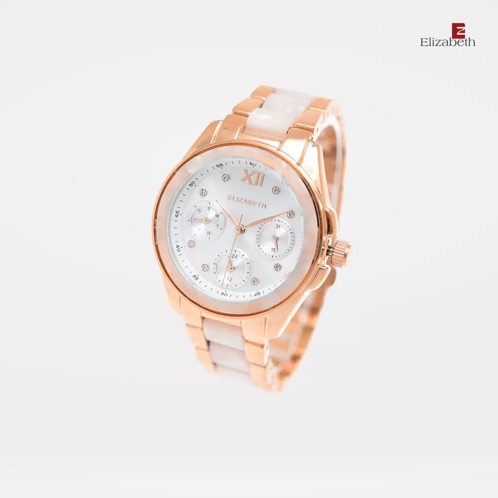 Jam Tangan Wanita - Elizabeth | Marble Strap 2201-0937 | Marble White
