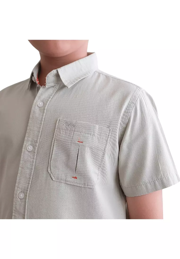 POLICE Kemeja Polos Cotton Anak Laki Laki