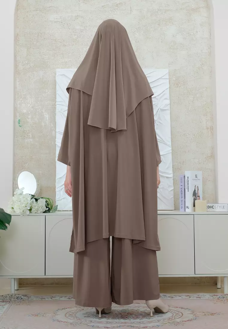 Cotton Bee - Lunara Tunik Set | Tunik Kulot Khimar | Setelan Wanita - XL