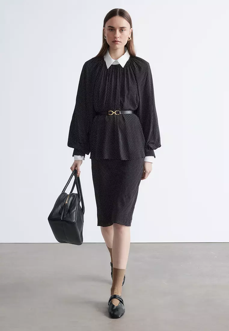 Balloon-Sleeve Blouse